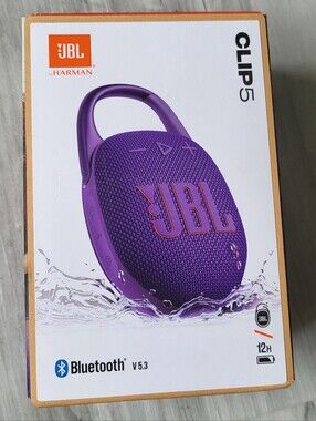 JBL CLIP 5 Portable Bluetooth Speaker Purple Waterproof